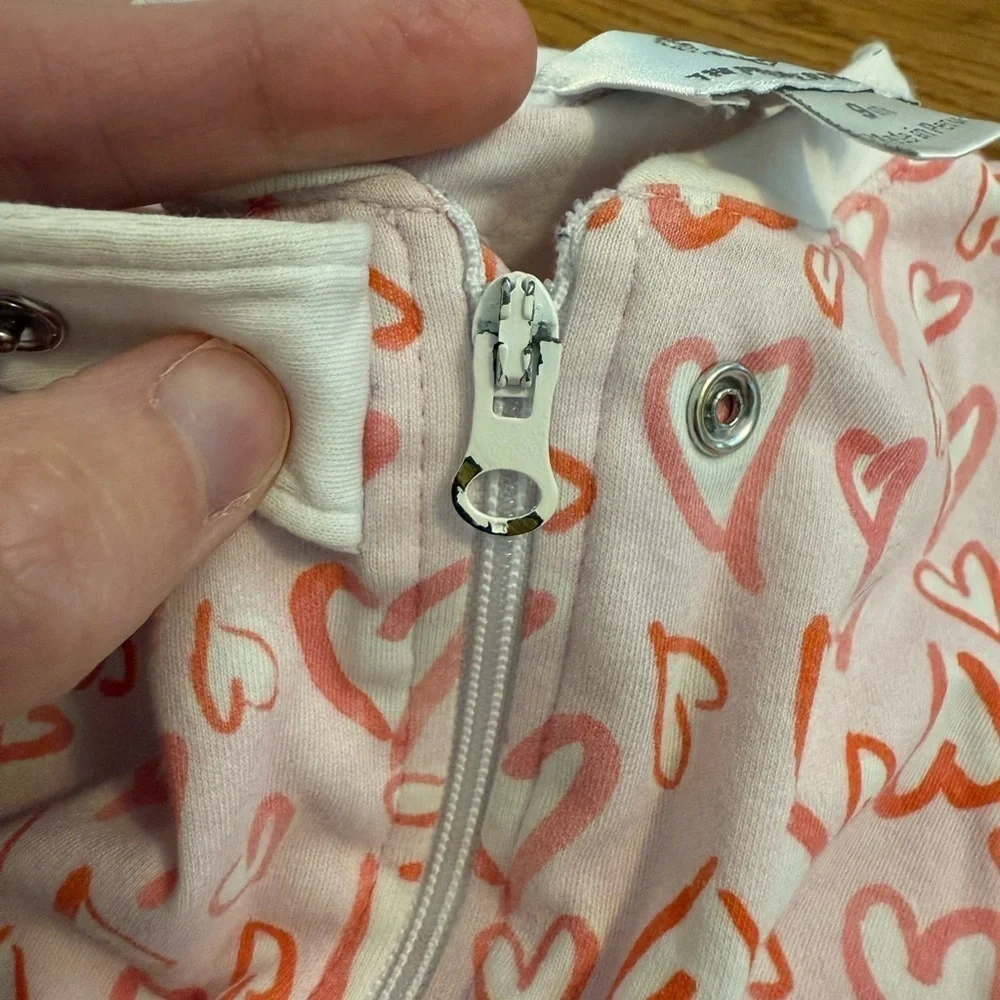 The Proper Peony Valentina zipper pajamas size 9 Months